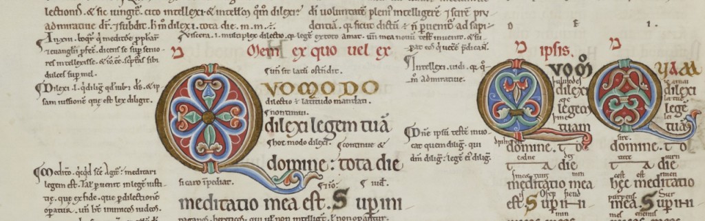 Detail, Canterbury Psalter (1147)