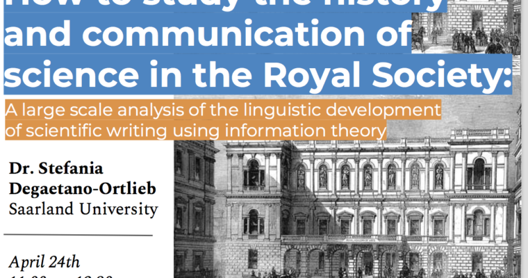 How to study the history of scientific communication at large scale